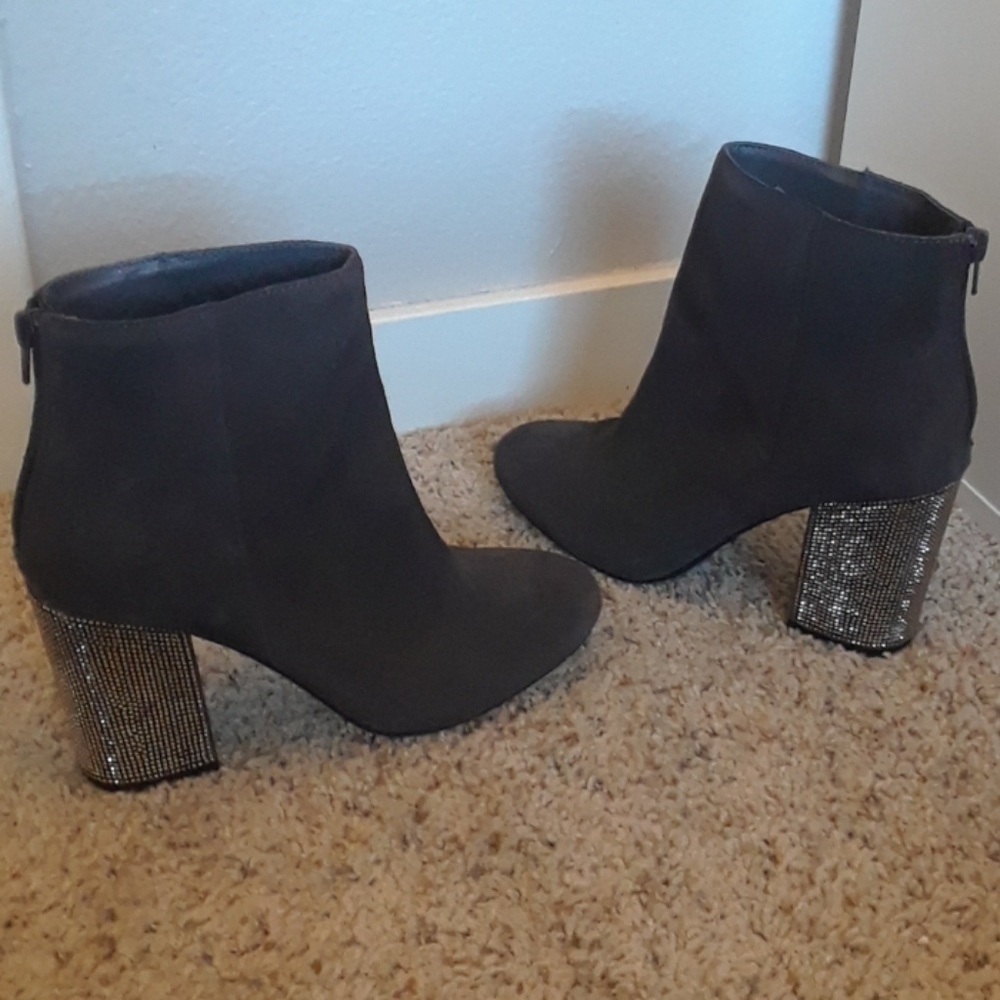 Thick heel booties